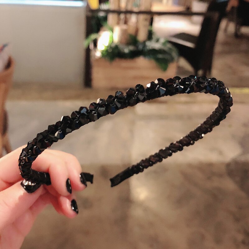 Vrouwen glanzende luxe haarbanden met strass, antislip rand, kleurrijke diamanten haarringen, haaraccessoires voor vrouwen, kristallen hoofdbanden: Dfsz 4