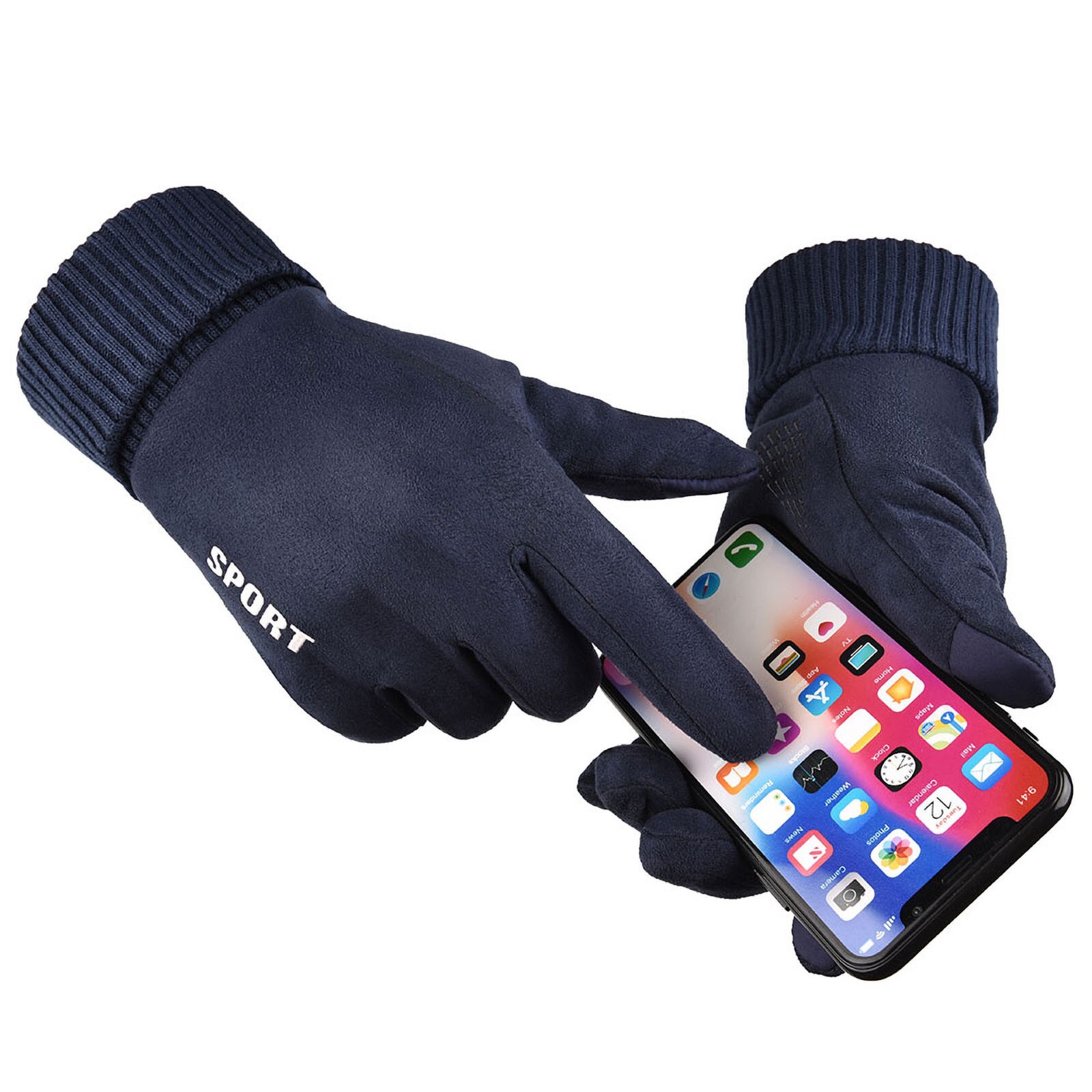 Gants de cyclisme pour hommes, imperméables, chauds, pour écran tactile, pour vélo d'extérieur, moto, pour l'équitation, #40, hiver