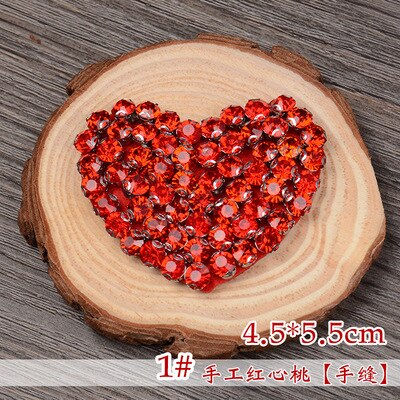 GUGUTREE beaded love heart patches,crystals diamonds Insects Sequined Applique Patch for Coat,T-Shirt,hat,bags,Sweater,backpack: 1