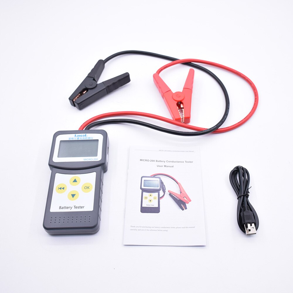 Micro 200 Car Battery Tester 12V CCA100-2000 Car Diagnostic Tool Automotive Battery System Analyzer USB for Printing