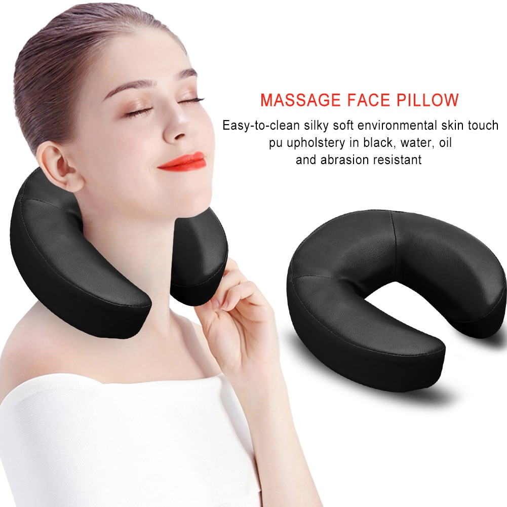 PU Foam Spa U Shape Pillow Face Rest Body Massage face Pillow Soft Face Cushion Bolsters Pad For Beauty Care Salon