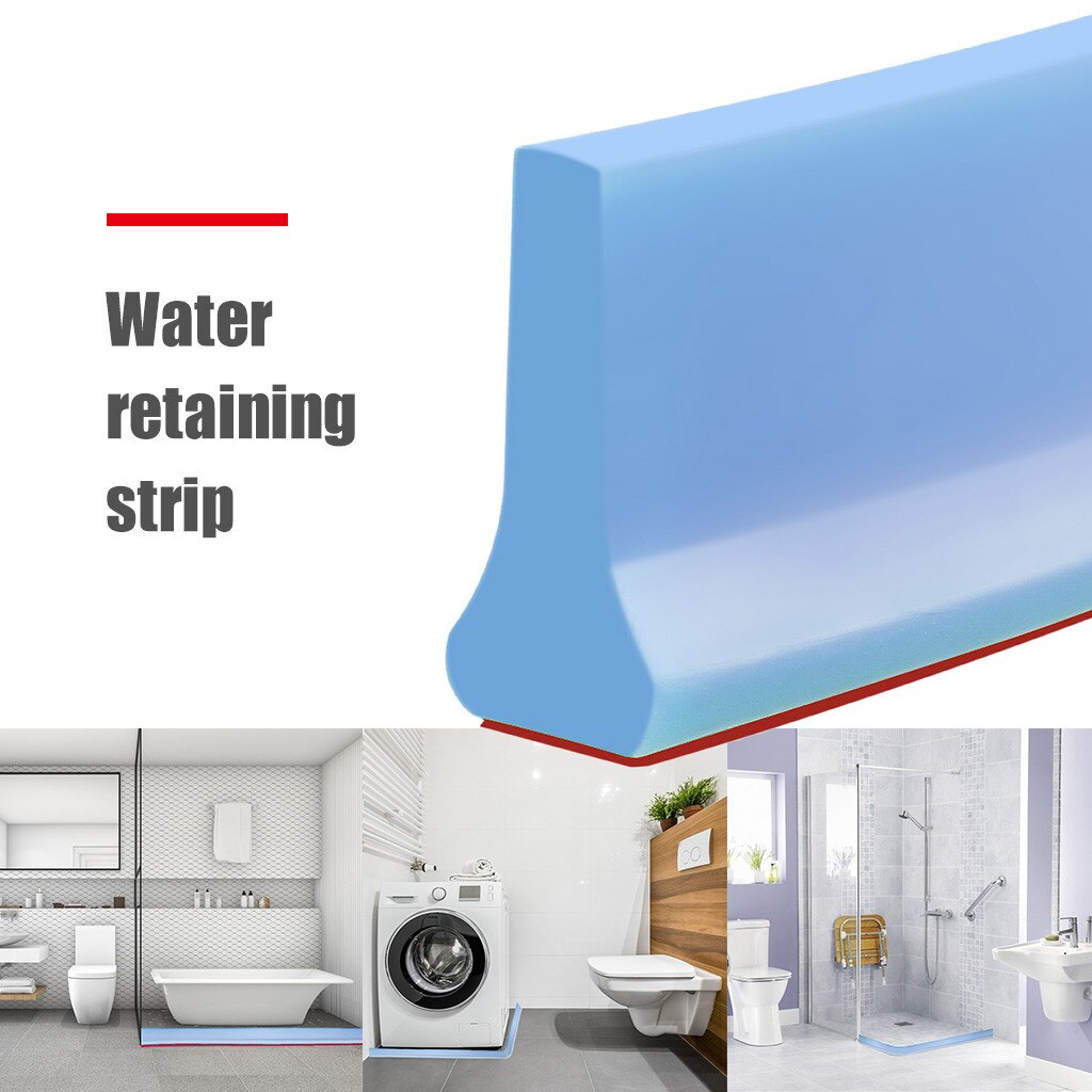 Collapsible Shower Threshold Water Dam Shower Barrier and Retention System Shower Barrier Bathroom And Kitchen Water Stopper: 1.5M / C
