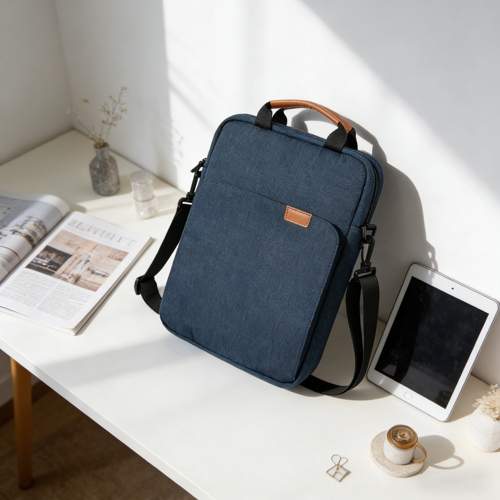 13 Inch Laptop Shoulder Bag, Slim Business Briefcase for Men & Women, Lightweight Messenger Bag for Travel, Work, and Commute