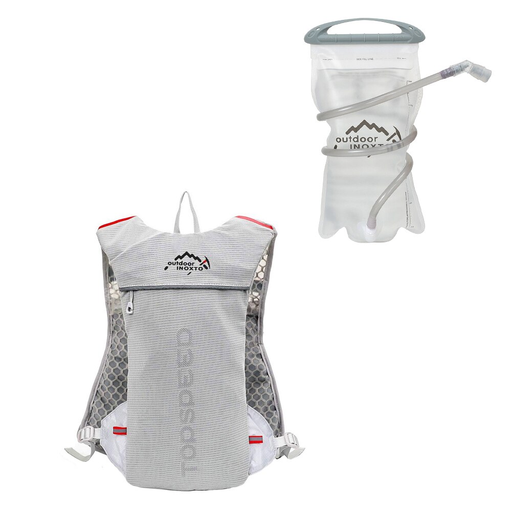 Cycling Backpack Outdoor Jogging Sports Hydration Backpack Optional 1.5 Bladder Water Bag For Backpack Running Hiking: Grey