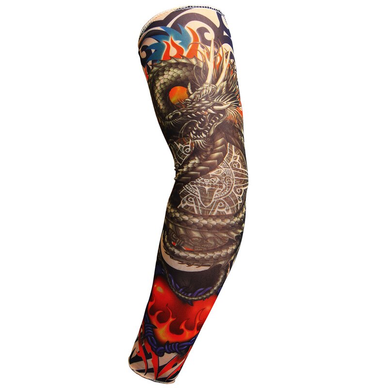 Manches de cyclisme pour vélo | Imprimé 3D de tatouage, Protection contre les UV, manches de bicyclette pour vtt, Protection des bras: c4-6
