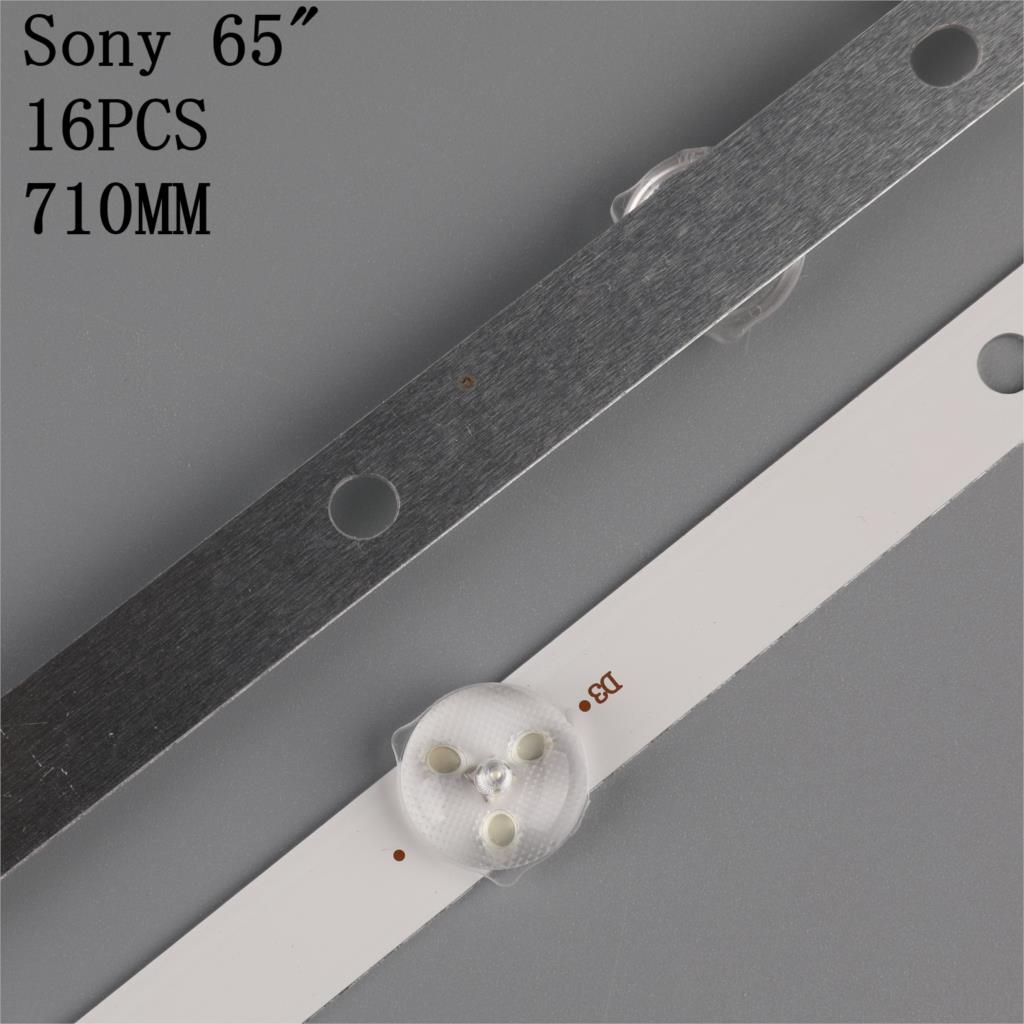 16 stk. led -baggrundsbelysningsstrimmel 8 lampe til sony 65 "tv cx -65 s 03 e 01 kdl -65 w 855c kdl -65 w 857c kdl -65 w 859c 650 tv 02 v3 t650 hvf 05.1 t650 hvf 0