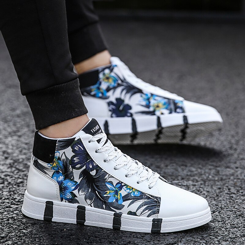 Tenis Masculino Men Tennis Shoes Platform High Top Sneakers Men Stylish Zapatillas Hombre Male Outdoor Sport Shoes Basket Homme