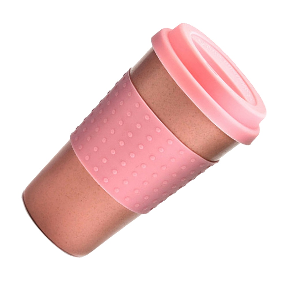 Travel Portable Polka Dot Thermal Insulated Tea Coffee Mug Cup Reusable Bamboo Fibre Eco Friendly Travel Mugs