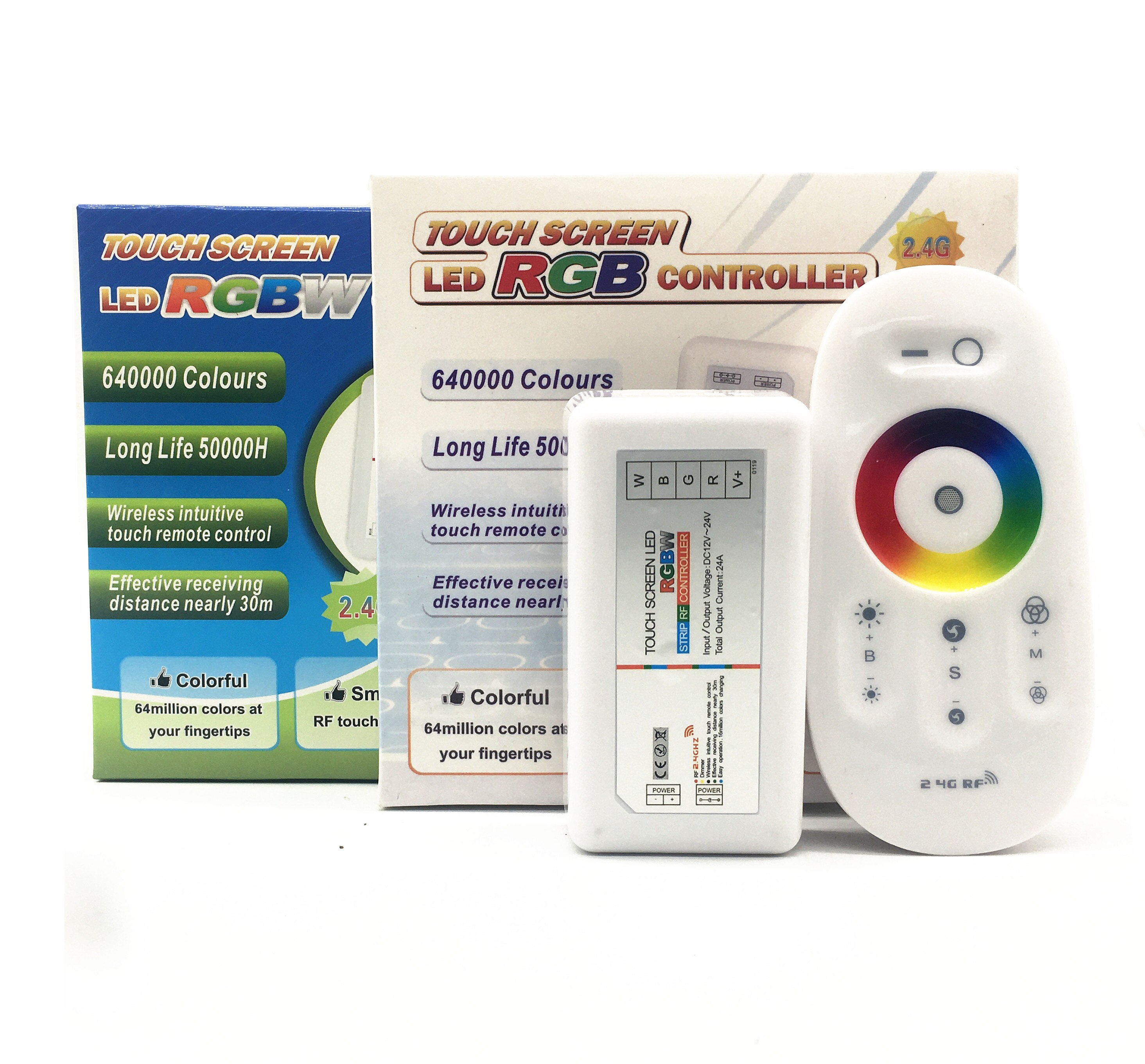 2.4G RGB RGBW LED Strip Controller Touch Remote Control RGB RGBWW Touch Wireless Intuitive RGB Controller DC 12V 24V LED Driver