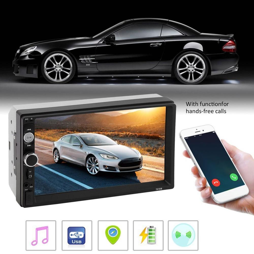 7010B-REPRODUCTOR MP5 doble para coche, 7 pulgadas, 2DIN, BT, pantalla táctil, Radio Estéreo HD, reproductor Multimedia, compatible con la misma pantalla
