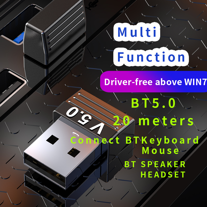 Usb Bluetooth 5.0 Adapter Zender Bluetooth Ontvanger Audio Bluetooth Dongle Draadloze Usb Adapter Voor Computer Pc Laptop Een