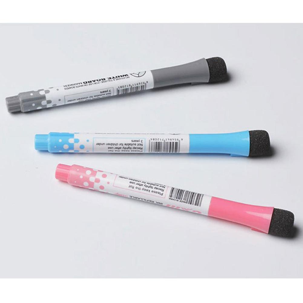 Veeg Marker Pen Niet Giftig Draagbare Leuke Whiteboard Pen Met Gum Kantoor Schoolbenodigdheden