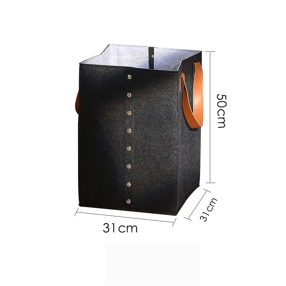 Double tissu EVA vêtements sales panier à linge pliable panier à linge avec poignées carré bac de rangement seau maison jouets organisateur: black gray L