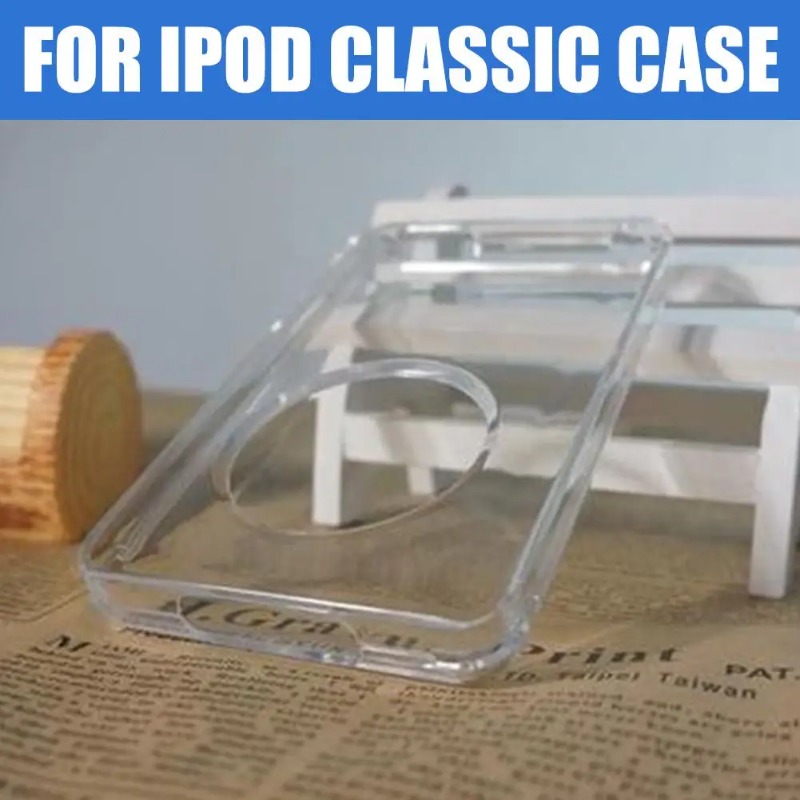 Capa protetora rígida transparente para ipod classic 80 120 160g, com revestimento de cristal, capa protetora transparente de policarbonato, adaptável.