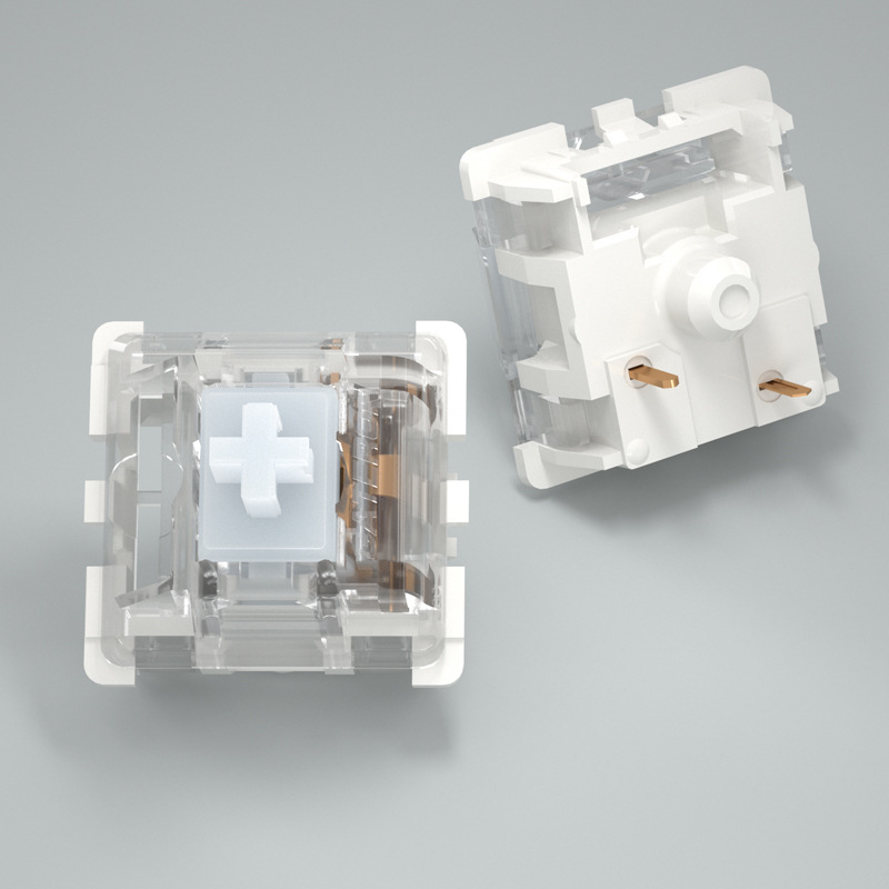 Gateron Switches Mechanical Keyboard KS-9 3 Pin Red Brown Blue Green White RGB Silent Clicky Linear Tactile Compatible Cherry MX: XS（old） / WHITE