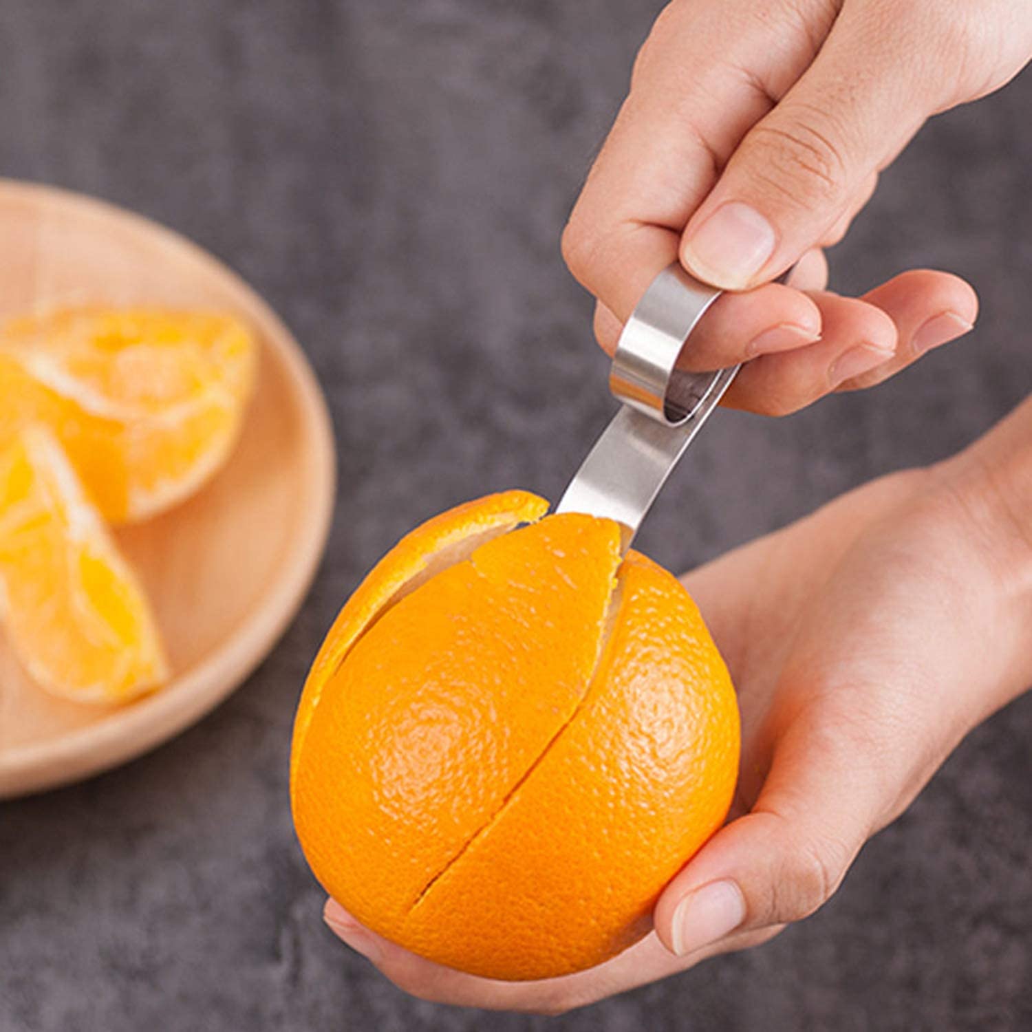 Herramienta peladora de naranja asequible de acero inoxidable, Cosmer pelador de cítricos, cortador de fruta, removedor, accesorios de cocina, cuchillo