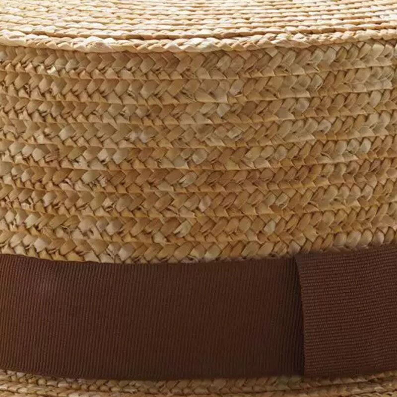 Pop Zomer Vrouwen Schipper Strand Hoed Vrouwelijke Casual Panama Hoed Dame Klassieke Platte Strik Stro Zon hoed Vrouwen Fedora