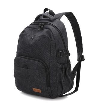 Chuwanglin Casual Canvas Rugzak Unisex School Rugzakken Zakelijke Laptop Tas Grote Capaciteit Reistassen Mannelijke Tas S9878: Black