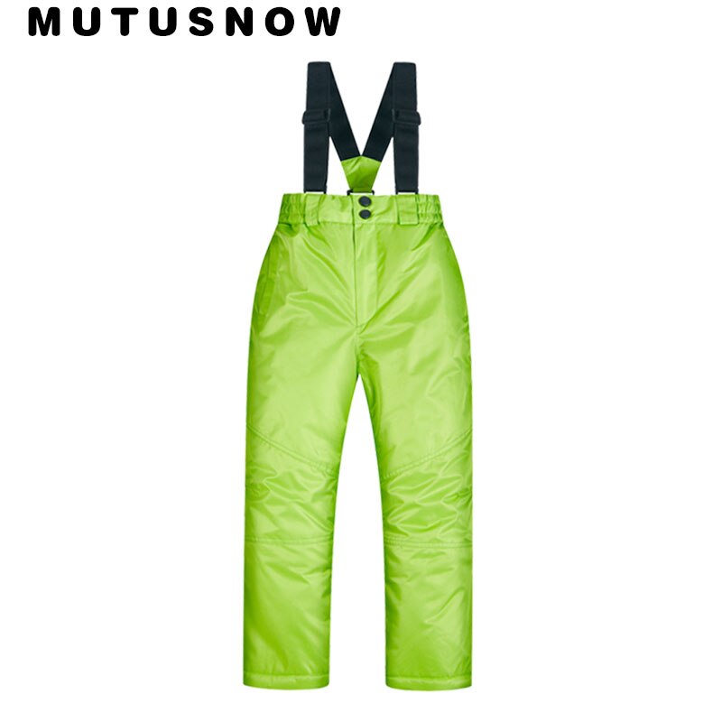 Pantalon de Ski pour enfant, coupe-vent épais, imperméable, pour fille et garçon, vêtement d'hiver pour le Snowboard et le Ski: Green / 14