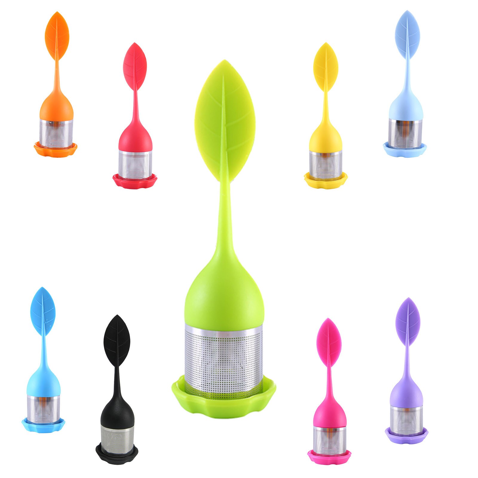 Infusor de té de silicona, colador de hojas de bola de té para elaboración de cerveza, dispositivo de filtro de especias a base de hierbas, herramientas de cocina, accesorios de té, 1 ud.