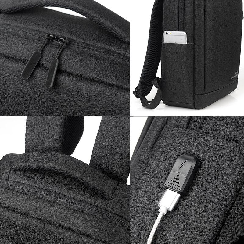 Laptop Tas Rugzak 15.6 Inch Met Usb-poort Opladen Backbag Reizen Daypacks Mannelijke Rugzak Mochila Business Terug Pack Vrouwen Mannen