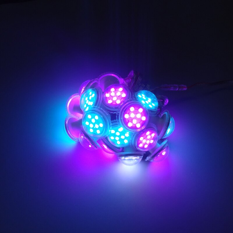 12V 38Mm 9Leds UCS1903 Rgb Led Pixel Module Licht 5050 Smd Amusement Rit Led Verlichting Diameter 38mm 9Leds/Module Waterdichte IP67