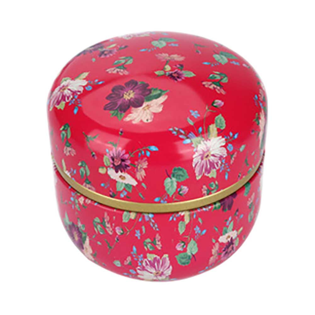 Japansk stil rund metal tin te æske med låg kaffepulver matcha slik kagebeholder rose krukke dåser etui mini opbevaringsboks: 4c