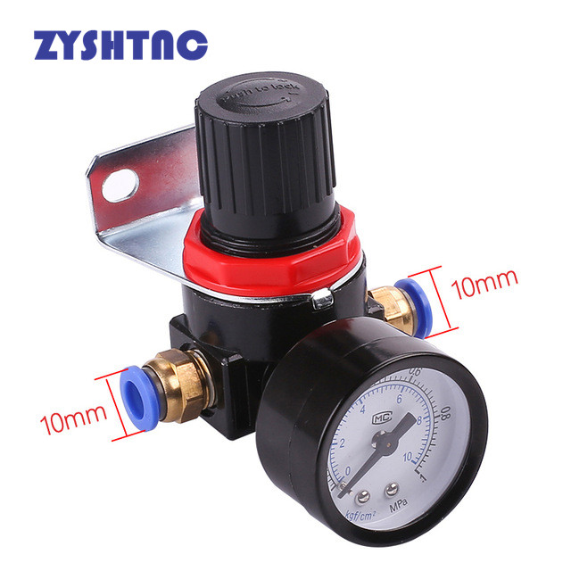 AR2000 G1/4'' AR2000-02 Pneumatische Mini Luftdruck Linderung Kontrolle Kompressor Regler Behandlung Einheiten Ventil Messgerät passend zu: Schwarz