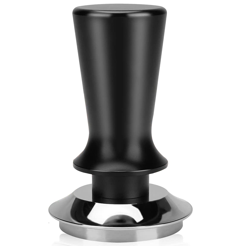 Calibrated Espresso Tamper Coffee Tamper With Spring Loaded Tamper Tool Powder Press With Flat Stainless Steel Base: Light Grey