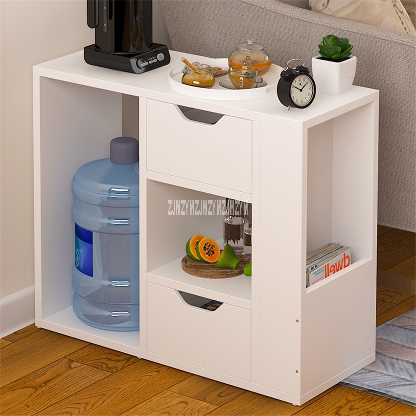 MOHQZA Bijzettafel met Wielen | Bijzettafel Bank | Nachtkastje met Houten Plaat en Metalen Frame | Sofatafel Eenvoudige Opbouw Industriestijl | Bijzettafels Bank voor Woonkamer Slaapkamer