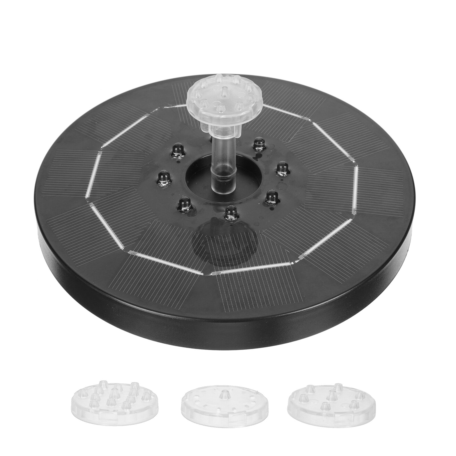 1 set of Solar Fountain with LED Light Pond Fountain Decorative Fountain for Garden: Default Title