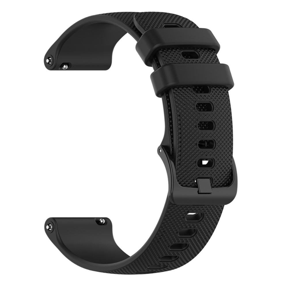 Correa de silicona de 20 a 22mm para Garmin Venu 3 Band Forerunner 265 255 245 Music Vivoactive 4 bandas para pulsera Garmin Venu Sq 2 Plus: Negro carbón / 22mm