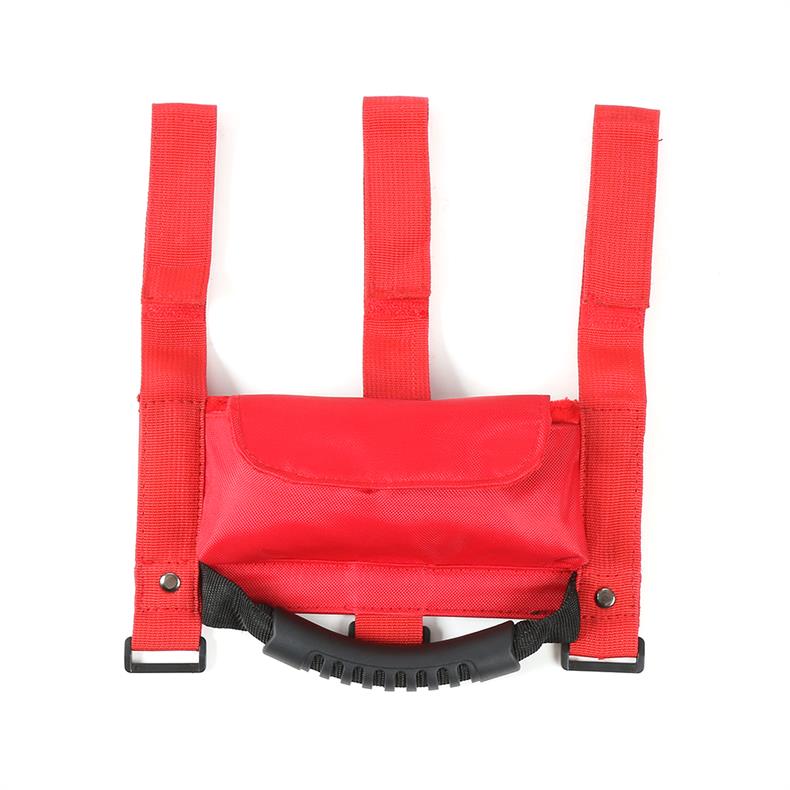 Shineka Auto Roll Bar Grab Handvat Met Zonnebril Houder Opbergtas Armsteun Pouch Tas Accessoires Voor Jeep Wrangler Cj Tj jk Jl: Red