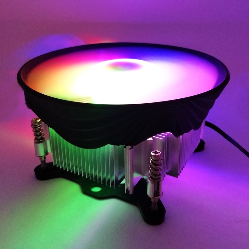 SNOWMAN CPU Cooler RGB 120mm Screw mounting Heat Sink for Intel LGA 1200 1150 1151 1155 Radiator 3 Pin CPU Cooling Fan PC quiet