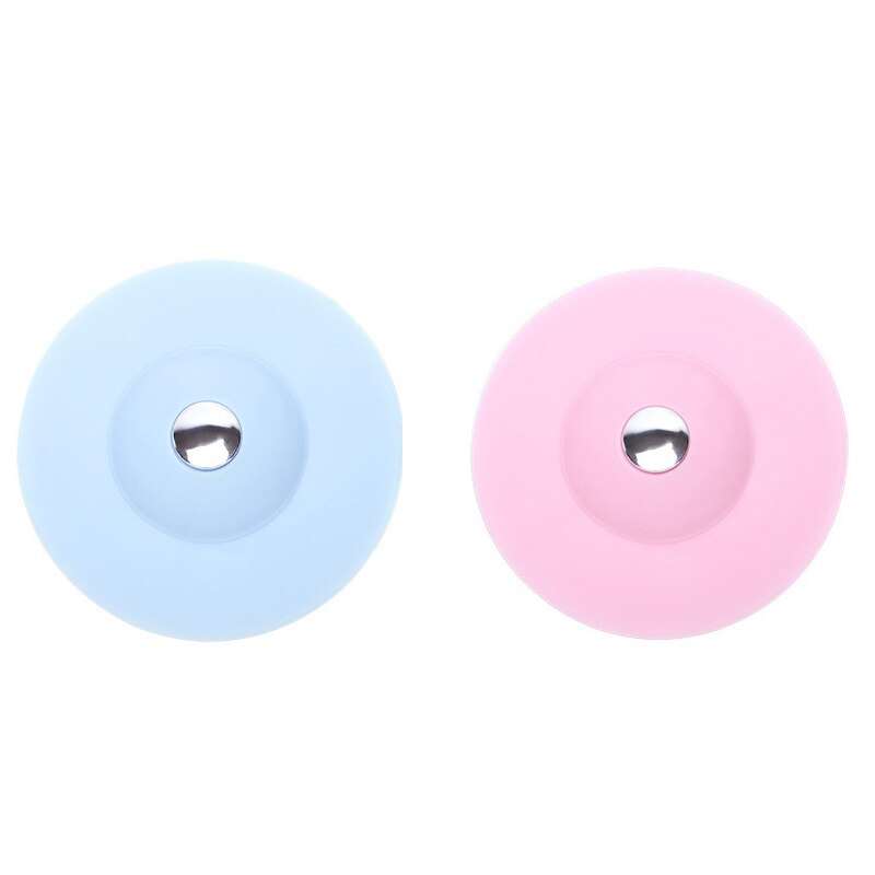Bouchon intelligent d'évier, filtre d'évier, bouchon de lavabo, accessoires de cuisine et salle de bains: Blue Pink