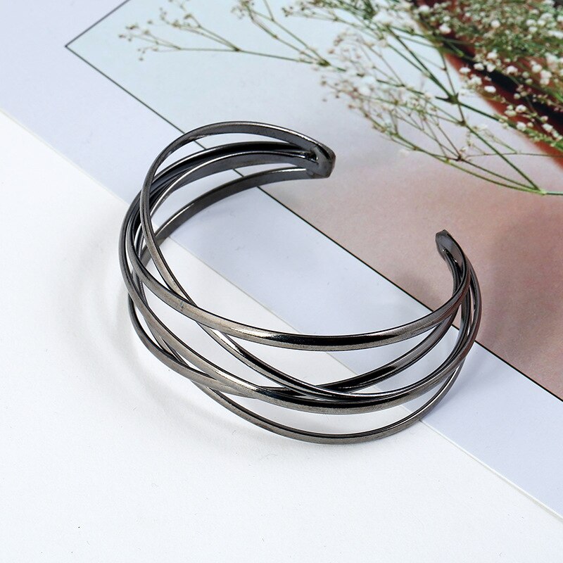 Punk Cuff Bangles For Women Big Bohemia Indian Bracelets & Bangles Women's Female Cute Ladies Jewelry cuff bracelets: style 2 bk