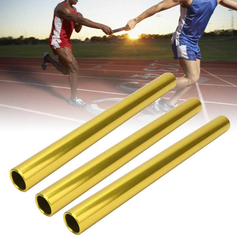 3 pièces D'athlétisme Bâton En Alliage D'aluminium Galvanoplastie Baguettes de Relais D'athlétisme Fournitures