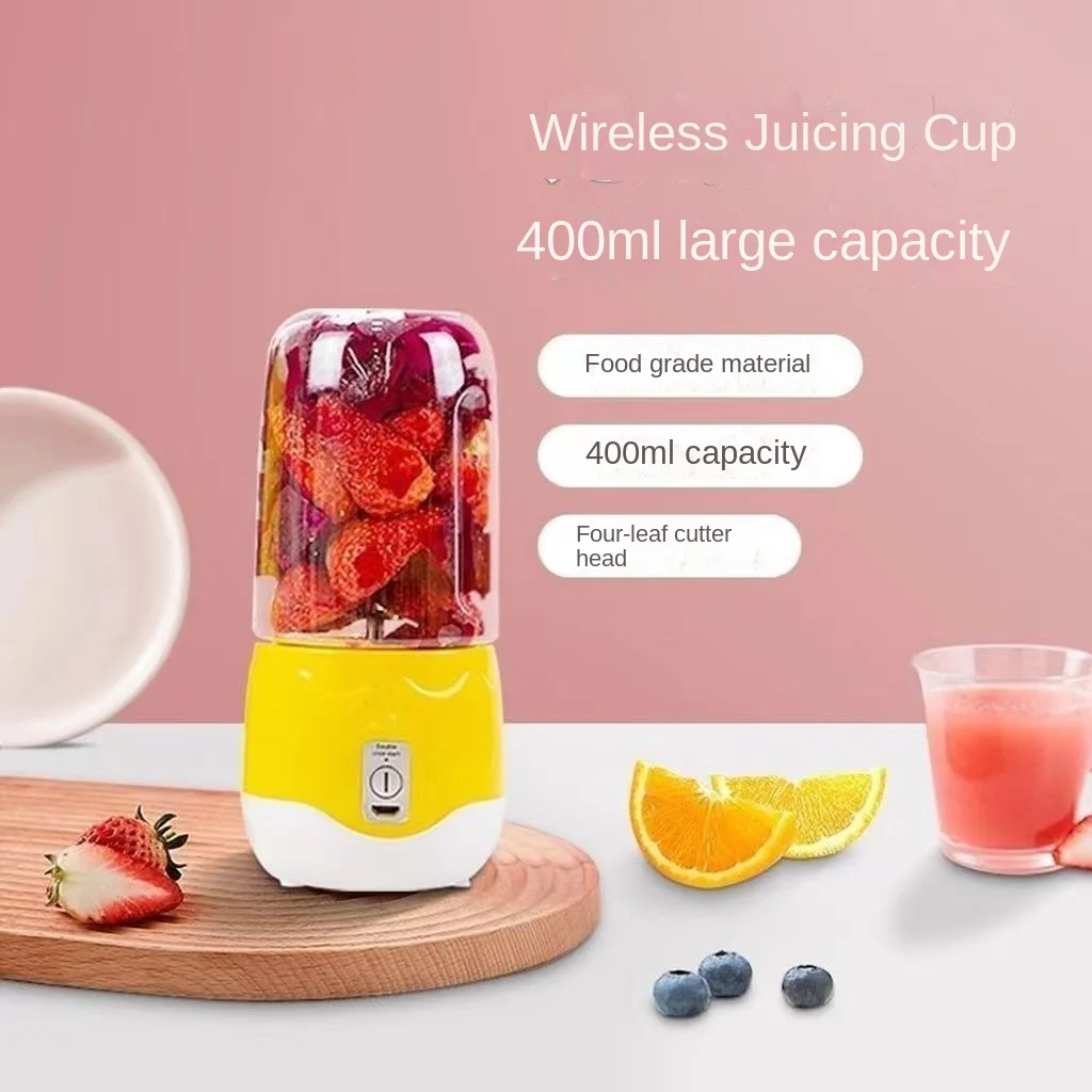 Licuadora portátil, Mini exprimidor recargable por USB, máquina mezcladora doméstica para jugos, batidos y batidos, Extractor de jugo