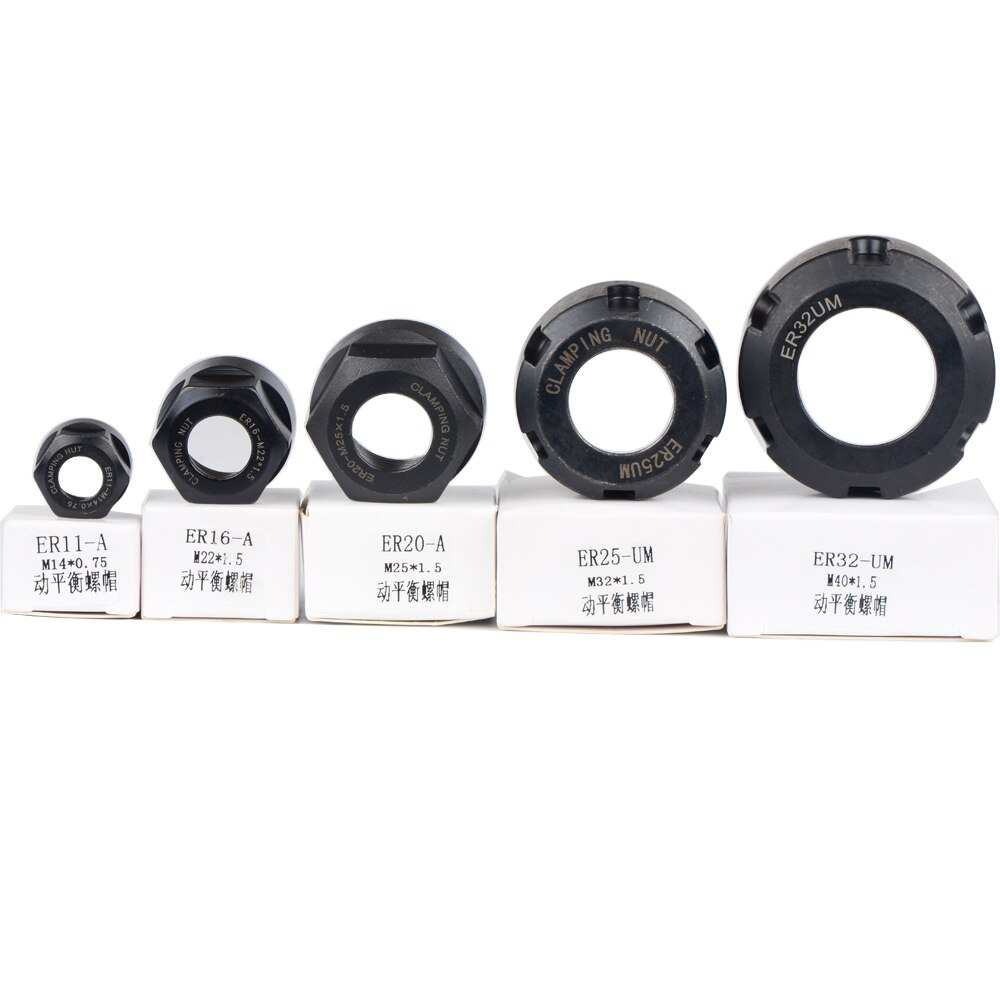 1pcs precision Balanced collet nut ER11 ER16 ER20 ER25 ER32 NUT spring collect nut clamping CNC milling engraving machine