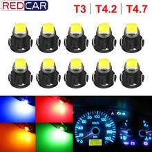 10 pièces T3 LED 3030 SMD ampoule LED T4.2 T4.7 indicateur ampoule voiture tableau de bord voyant d'avertissement Instrument lampe Auto lampe