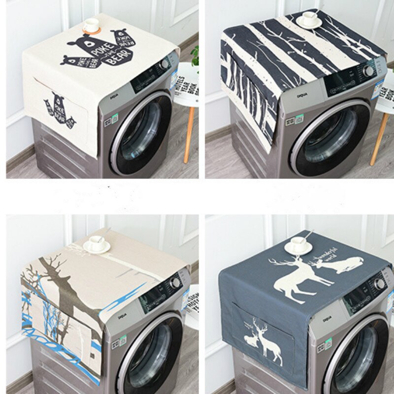 Cover Grace Linnen Wasmachine Deksel Koelkast Stofkap Automatische Wasmachine Covers Home Organisatie En Opslag