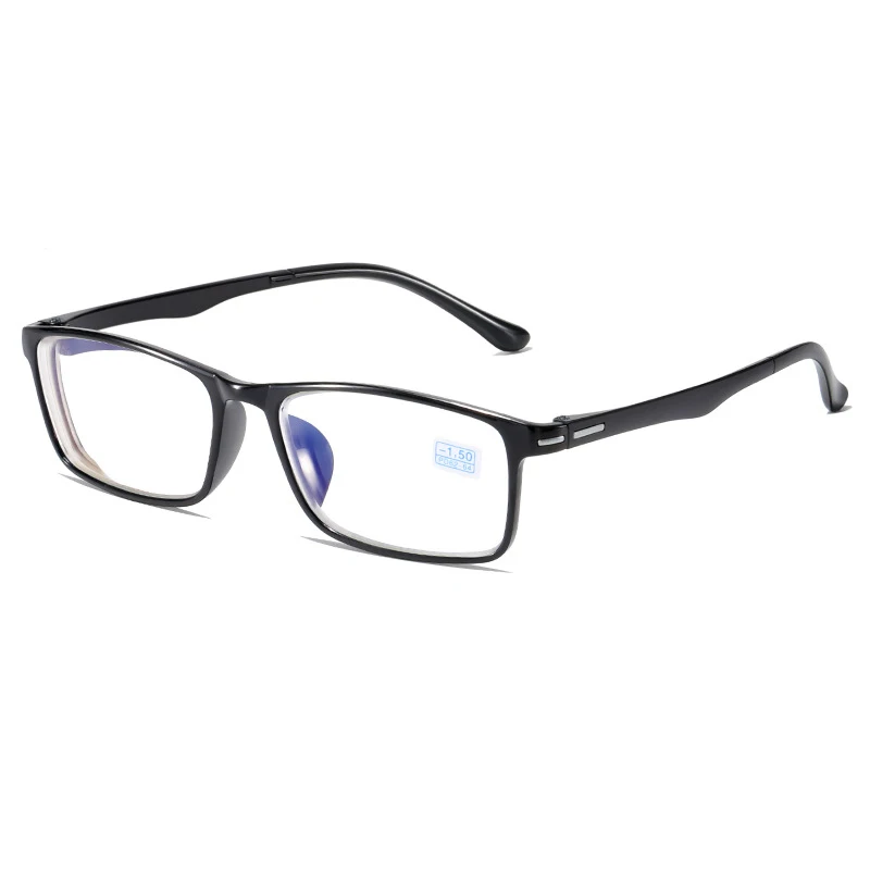 Gafas de lectura cuadradas TR90 ligeras para hombre y mujer, anteojos fotocromáticos a la para miopía,-0,5-1,0 a-4,0: Blanco / + 50