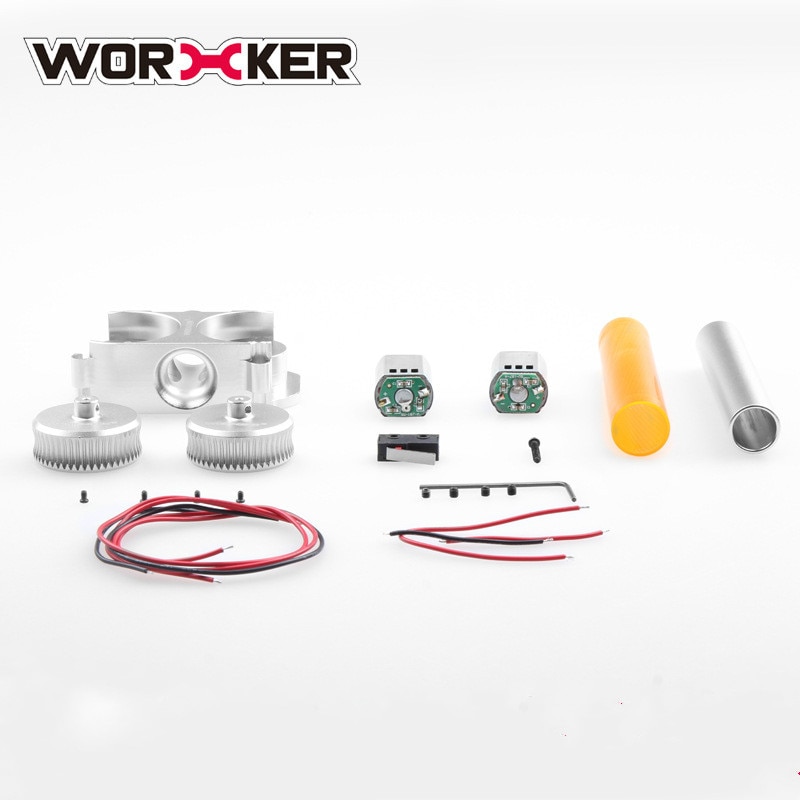 Werknemer Gemodificeerde Onderdelen Set Speelgoed Accessoires Voor Nerf Stf/CS-18 (Precieze Type) -Rood + Zilver Vliegwiel Motor Onderdelen