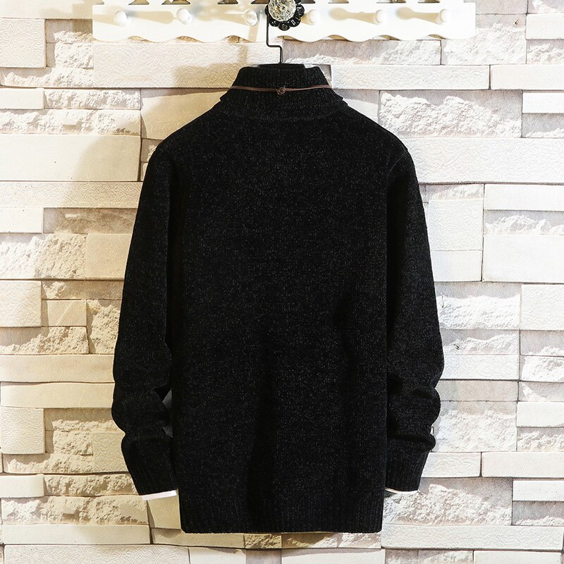 Menn svarte gensere herre rullekrave genser herre slim fit strikket genser herre høst minimalistisk strikke gensere m-xxl