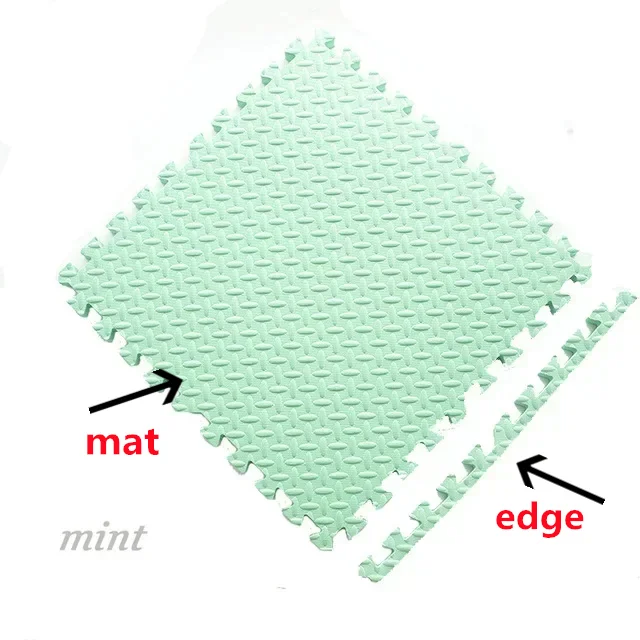 4Pcs Verdikking Mat Voor Kids Kinderen Schuim Vloer Kinderen Stiksels Kruipen Klimmen Thuis Slaapkamer Woonkamer Tatami Spelen mat: Mint Green