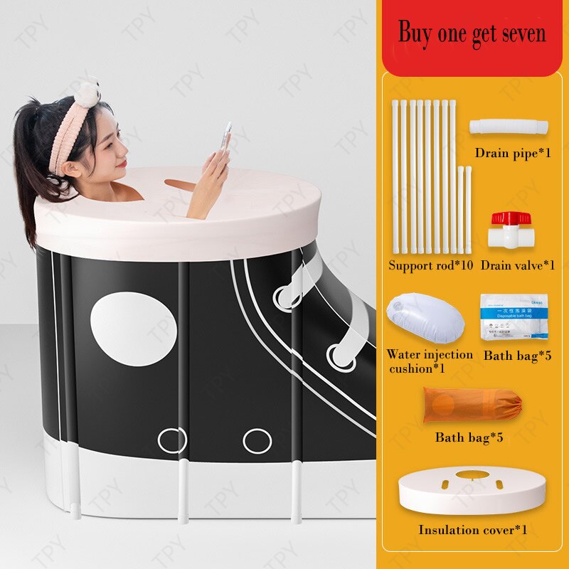 Schuh-geformten Klapp Badewanne Erwachsene Schlecht Fass Faltbare Einweichen Badewanne für Dusche Stall Haushalt Schlecht Schweiß Dampf Schlecht Fass: 2