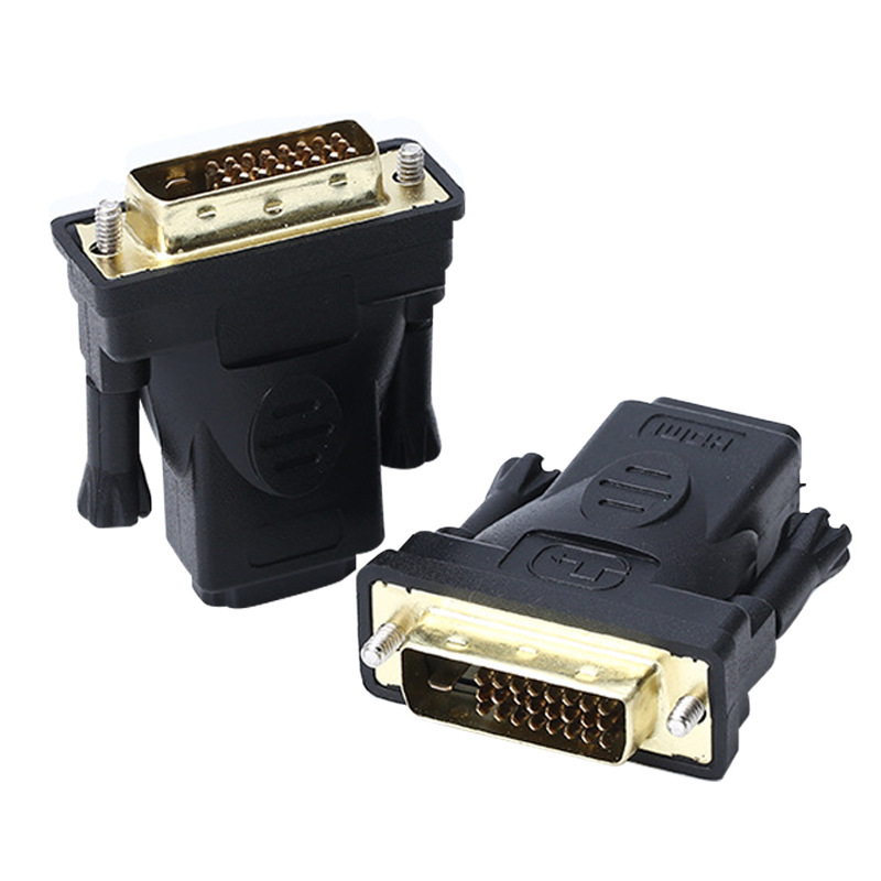24 + 1 DVI Stecker Auf HDMI-kompatibel Weibliche Konverter Zu DVI Adapter Unterstützung 1080P für HDTV Projektor Gold Überzogene Adapter