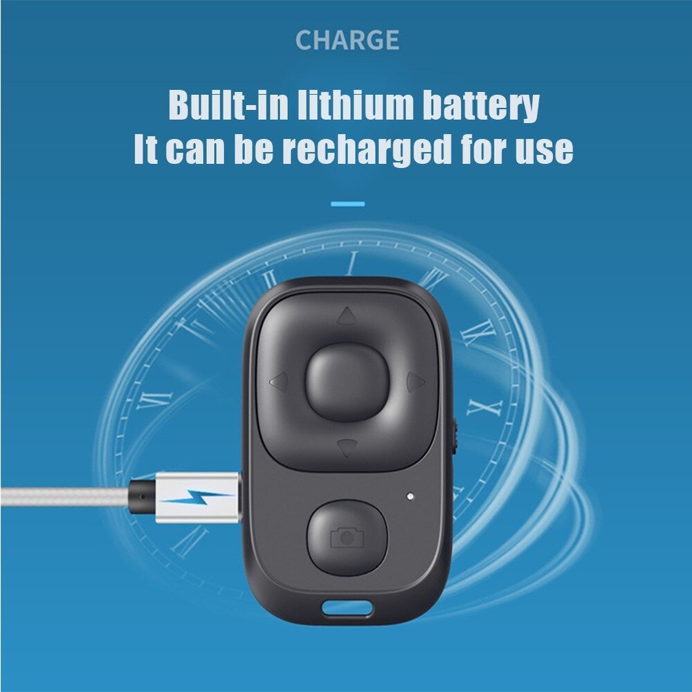 Mini Draadloze Selfie Afstandsbediening Bluetooth-Compatibele Ontspanknop Camera Telefoon Zelfontspanner Pagina Draaien Controller