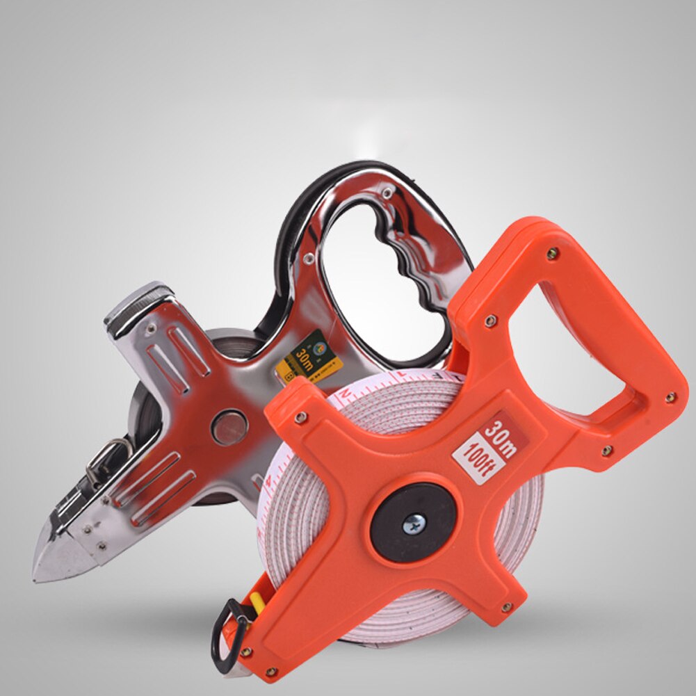 30M 50M 100M Retractable Metric Tape Open Reel Long Steel Tape Measure Measuring Ruler Woodworking Tools Measure Tool