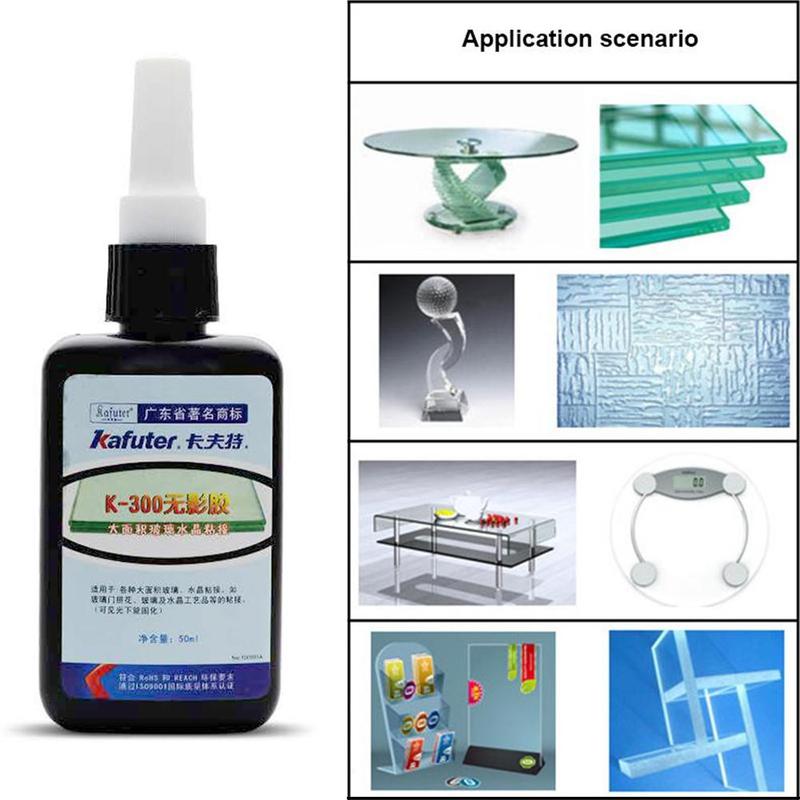 50ml cafuter UV colle uv durcissement verre adhésif K-300 verre et zone adhésive cristal liaison verre spécial Larg G4H0